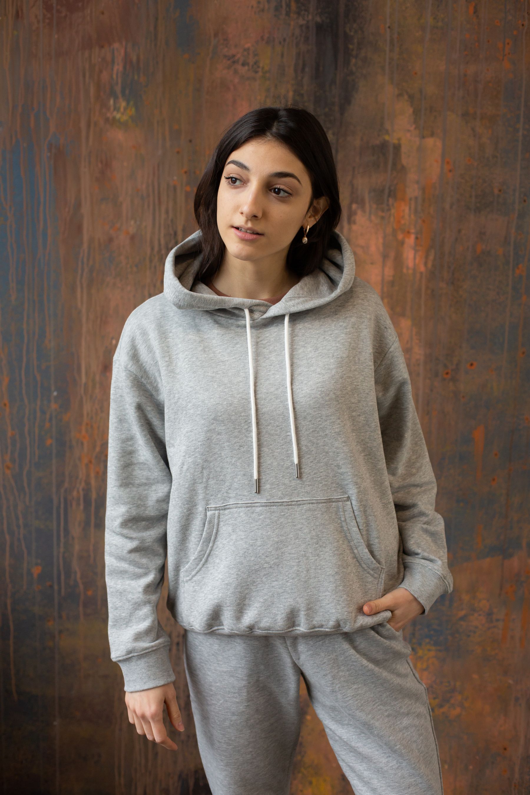 Soft knit fabric in warm light